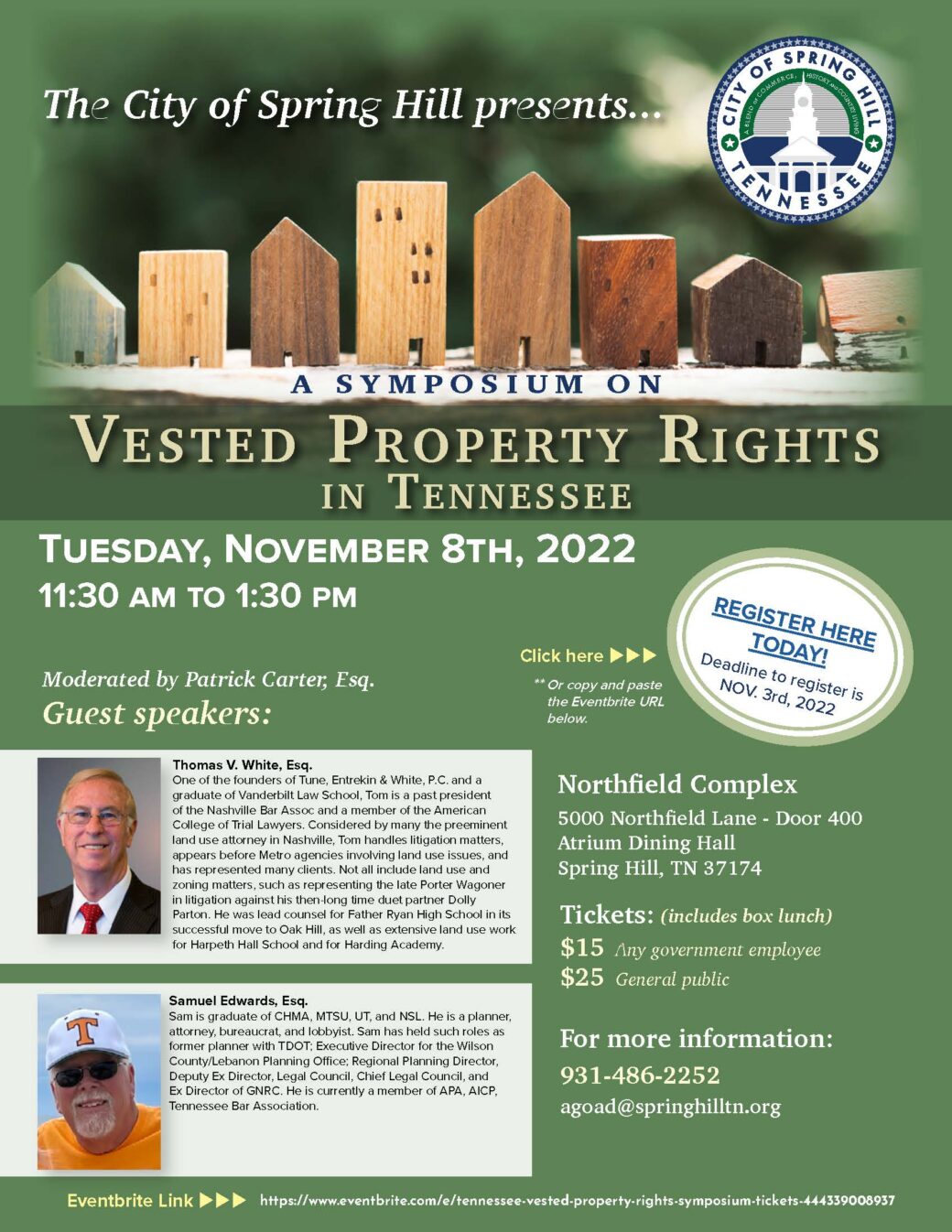 Thomas White to be Guest Speaker at the City of Spring Hill's Symposium